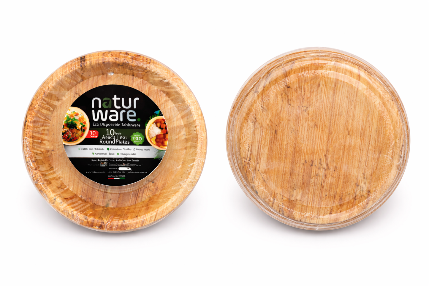 10 Inch Round Areca Leaf Plate