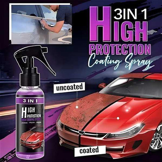 3-in-1 Hydrophobic Nano Coating Spray | Clean, Polish & Repair Scratches | Pack of 2