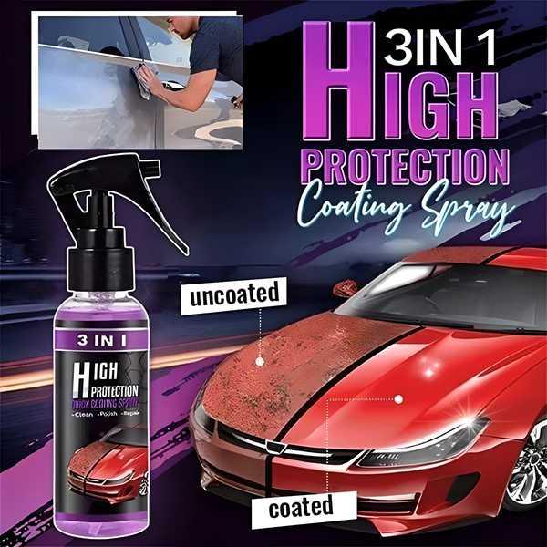 3-in-1 Hydrophobic Nano Coating Spray | Clean, Polish & Repair Scratches | Pack of 2