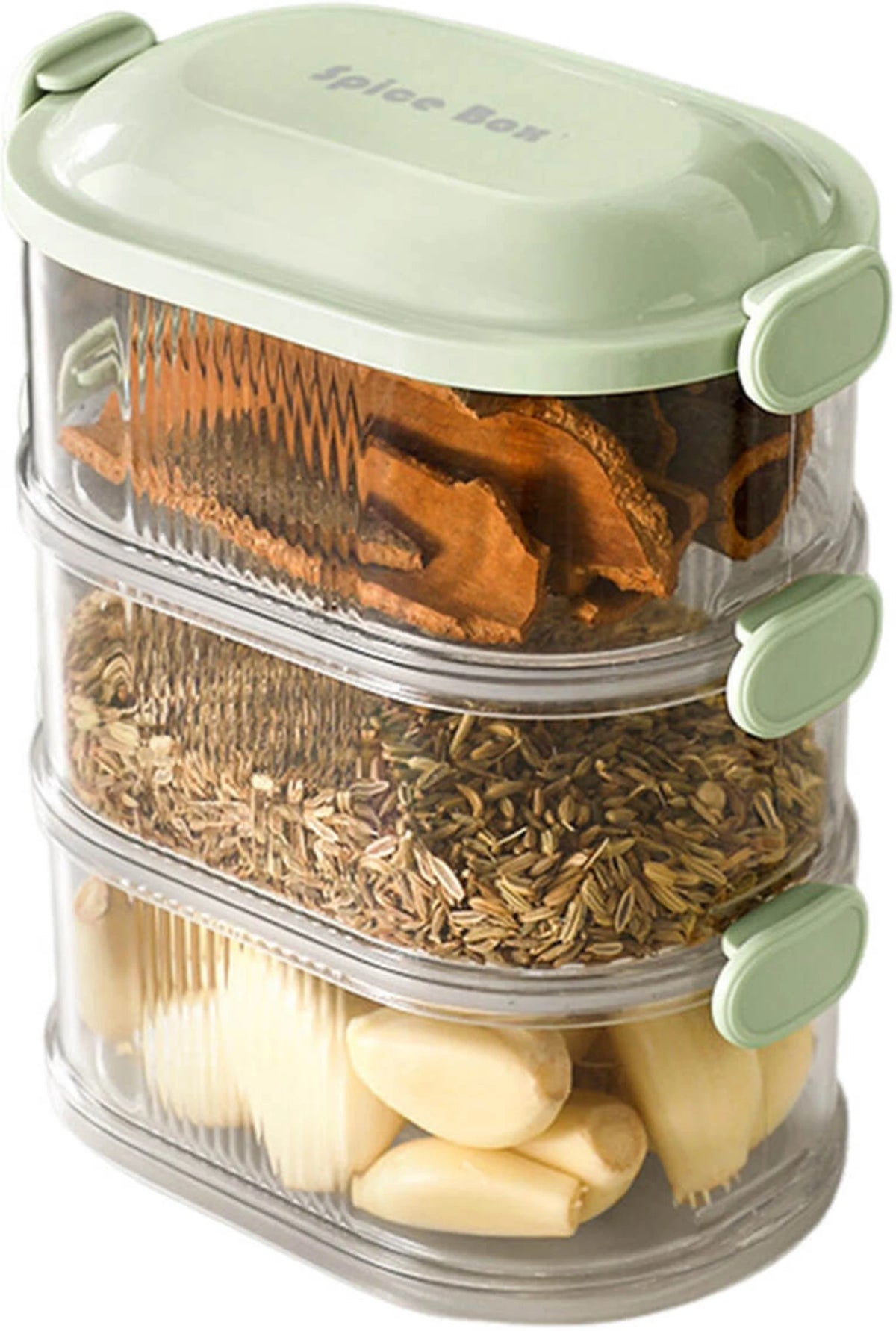 3-Layer Stackable Transparent Spice & Dry Food Storage Box
