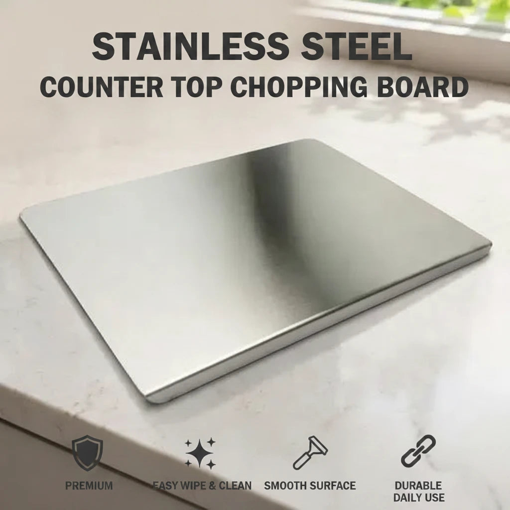 Stainless Steel Chopping Board, Heavy Duty Chopping Board for Vegetables & Meats (Pack of 1)