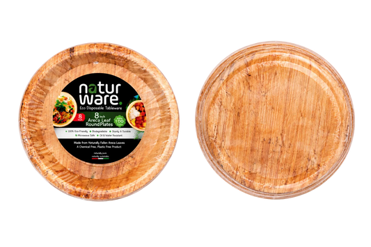 8 Inch Round Areca Leaf Plate