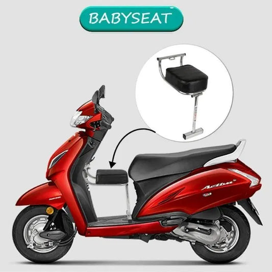Front-Mount Portable Baby Seat for Scooters | Padded Seat with Safety Handle