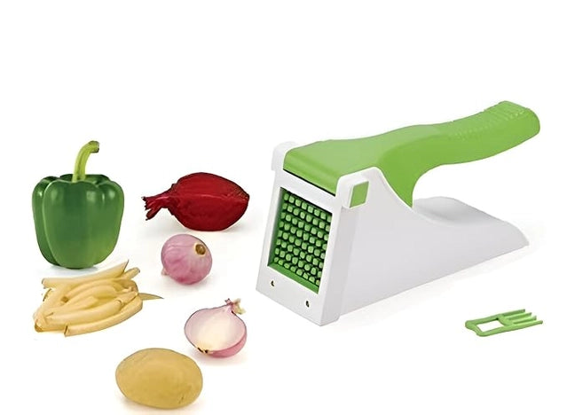 Heavy Duty Manual Vegetable Chipper & French Fry Cutter with Container