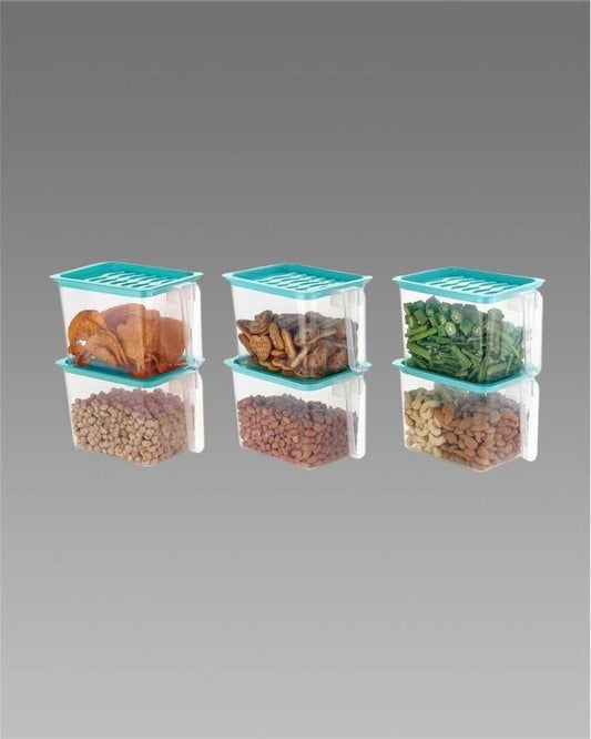 Unbreakable Transparent Kitchen Storage Containers with Lid | Pack of 6