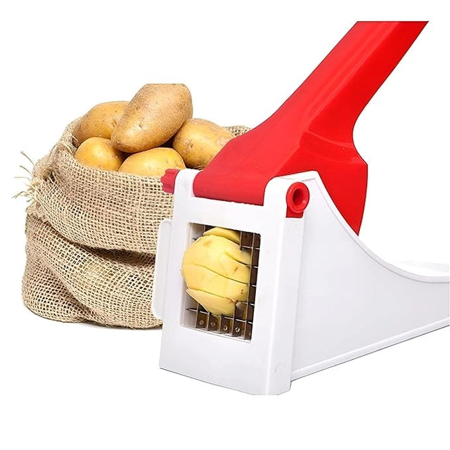 Heavy Duty Manual Vegetable Chipper & French Fry Cutter with Container