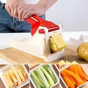 Heavy Duty Manual Vegetable Chipper & French Fry Cutter with Container