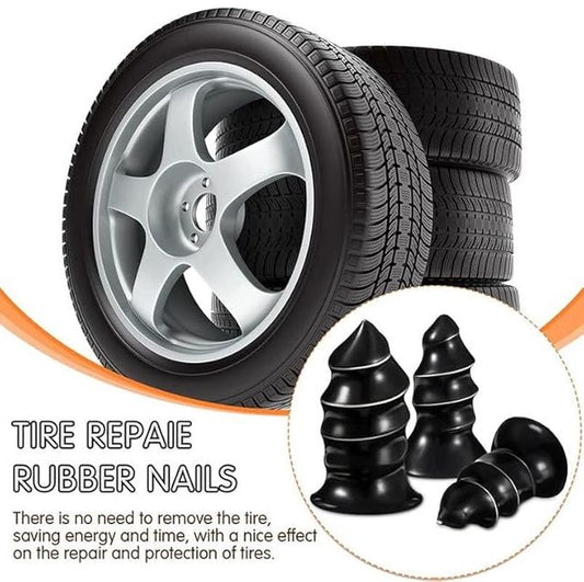 Tubeless Tyre Puncture Repair Rubber Nails | Pack of 10 | No Tyre Removal Needed