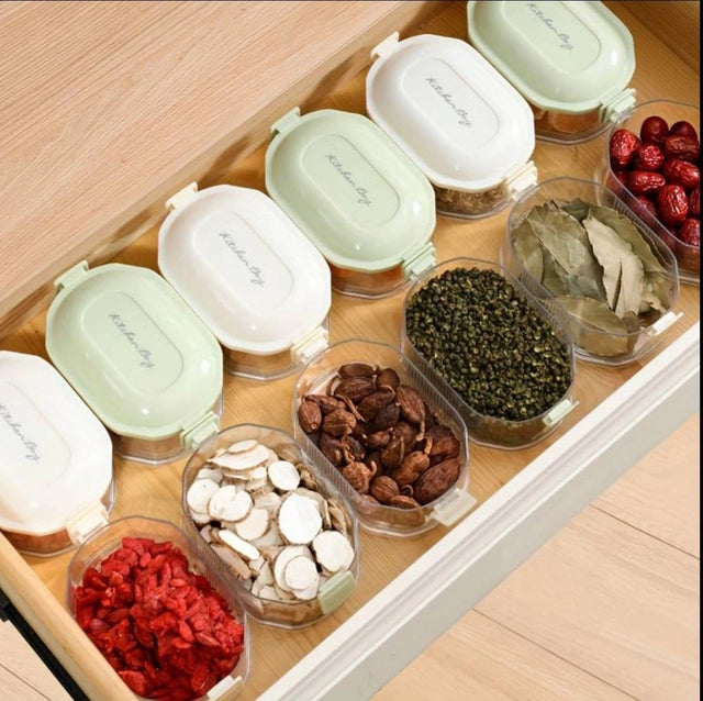 3-Layer Stackable Transparent Spice & Dry Food Storage Box