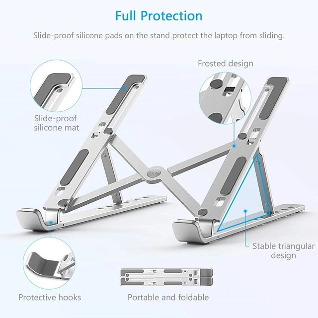 Foldable Aluminium Laptop Stand | Adjustable & Portable