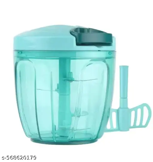 Big Plastic Handy Chopper XL 1000ml - Green, Multi-use Vegetable and Fruit Chopper