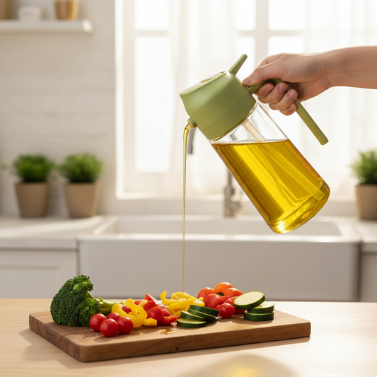 2-in-1 Oil Sprayer & Dispenser Bottle for Kitchen – 500ml