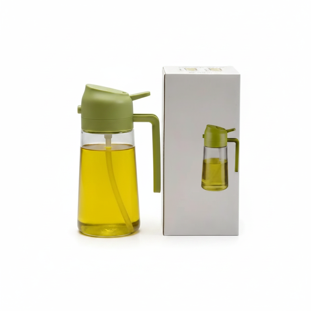 2-in-1 Oil Sprayer & Dispenser Bottle for Kitchen – 500ml