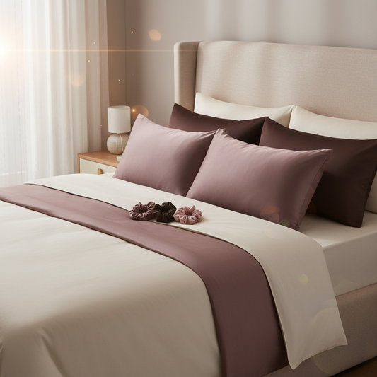 Satin Pillow Cover Bedroom Lifestyle
