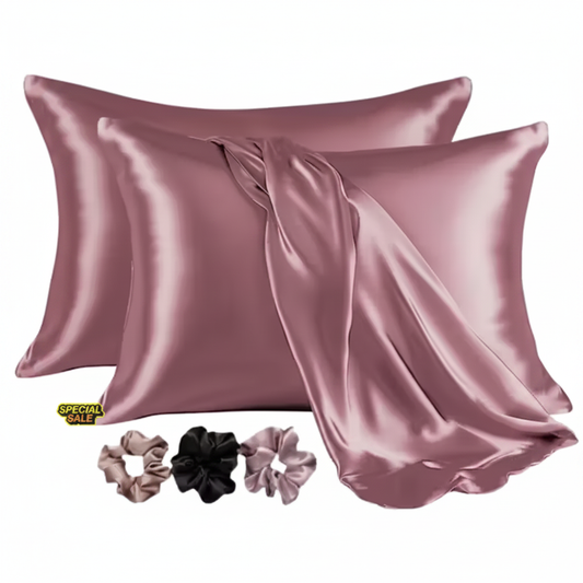Satin Silk Pillow Cover - Deep Mauve